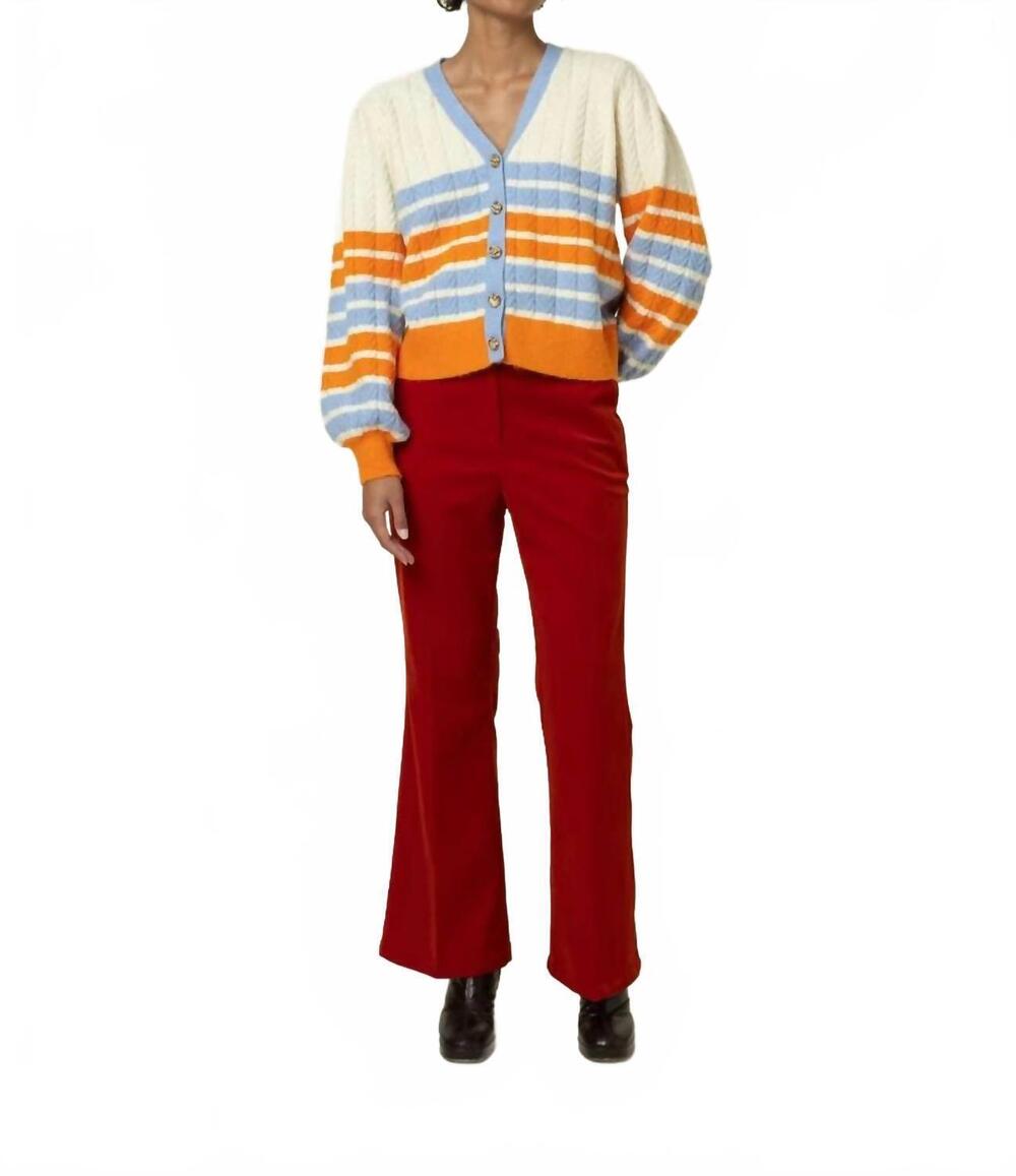 NEW FRNCH erika flared pants in orange